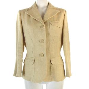 テーラード ジャケット リネン100% 麻 3B ライトベージュ 9 SM0