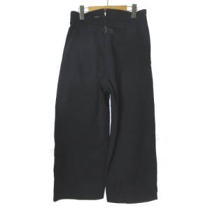 MHL. ワイドパンツ コットン ボタンフライ ネイビー 紺 1