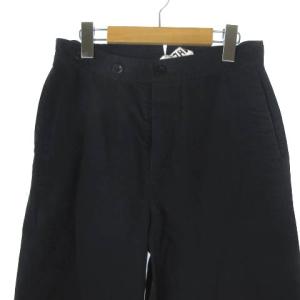 MHL. ワイドパンツ コットン ボタンフライ ネイビー 紺 1