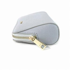 FURLA コスメポーチ 化粧ポーチ エレクトラ Mサイズ レザー 型押し 青系 ブルー系 SM0