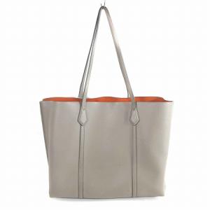 TORY BURCH トートバッグ ショルダーバッグ レザー グレージュ オレンジ