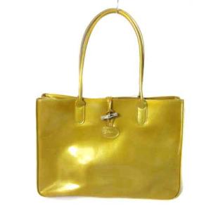 ロゾ トートバッグ ショルダーバッグ パテント レザー マスタード