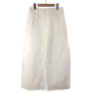 ワイドパンツ コットン リネン ホワイト 白 2