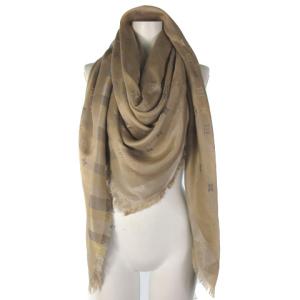 M76337 20年 ショール・モノグラム ソー シャイン ストール 大判 ジャガード ラメ