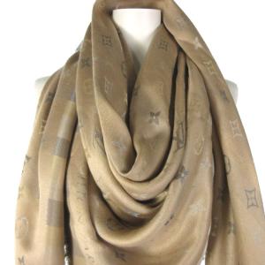 LOUIS VUITTON M76337 20年 ショール・モノグラム ソー シャイン ストール 大判 ジャガード ラメ