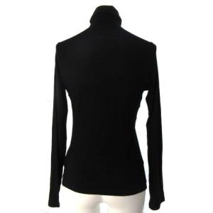 SYBILLA 近年モデル ハイネックリブカットソー ニットソー 長袖 黒 ブラック M