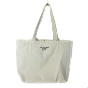 BLUE LABEL CRESTBRIDGE Hana4 コラボ 21SS クレストブリッジチェックグラフィック トートバッグ キャンバス オフホワイト