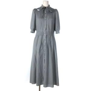 23SS ライトタンブラーブロードワンピース クレストブリッジチェックリボン ブルー