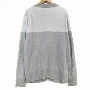 Ron Herman 8100 カーディガン ニット コットン カシミヤ混 Vネック グレー M SM0