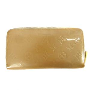LOUIS VUITTON M90201 モノグラム ヴェルニ ジッピー ウォレット 長財布 ベージュ SM0