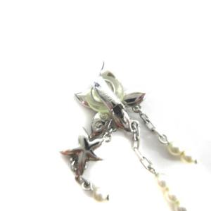 SWAROVSKI イヤリング クリスタル フラワーモチーフ アクセサリー シルバーカラー