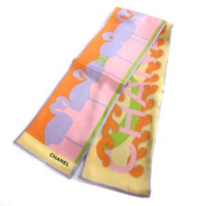 ココマーク スカーフ シルク フラミンゴ マルチカラー