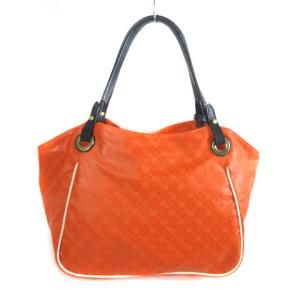 GHERARDINI ショルダーバッグ トートバッグ 総柄 オレンジ ブラック