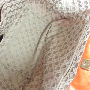 GHERARDINI ショルダーバッグ トートバッグ 総柄 オレンジ ブラック