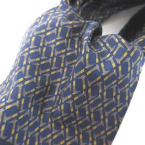 アスコットタイ ネクタイ シルク100％ 総柄 ネイビー 紺