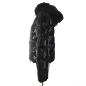 DUVETICA ADHARA ダウンジャケット ナイロン フォックスファー 2WAY 黒 ブラック ECS