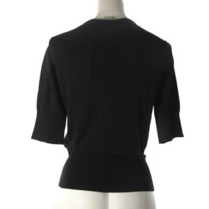 JOHN SMEDLEY カーディガン 5分袖 コットン 薄手 ブラック 黒 S