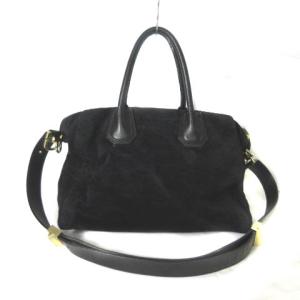 GIVENCHY ハンドバッグ ショルダーバッグ スエード レザー ゴールド金具 ブラック 黒