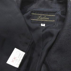 Leilian スーツ セットアップ シャドーストライプ ジャケット ダブル スカート ひざ丈 ウール 大きいサイズ calvino vitale社製生地