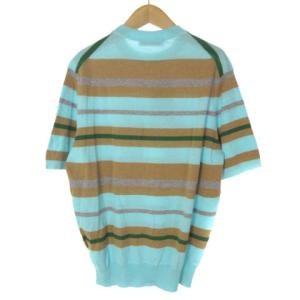 Cruciani 20SS-U18 ニット マルチボーダー 46 ブルー