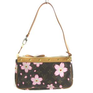 LOUIS VUITTON M92006 ポシェットアクセソワール モノグラム チェリーブロッサム ショルダーバッグ ブラウン