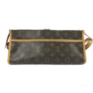 LOUIS VUITTON M40008 ポパンクール・ロン モノグラム ショルダーバッグ ブラウン