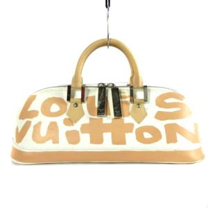 M92176 グラフィティ アルマ ホリゾンタル ハンドバッグ ホワイト ベージュ