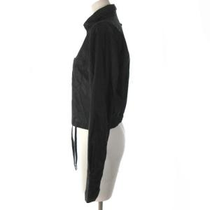 Jean Paul GAULTIER FEMME シャツ ブラウス オーガンジー ナイロン ストライプ クロップド 黒 ブラック 40 NGA35