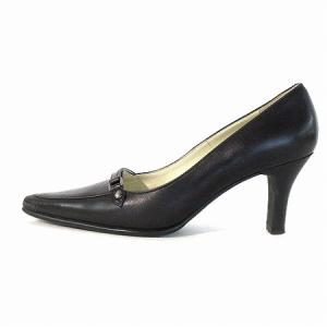 REGAL パンプス ヒール レザー ポインティッドトゥ 黒 ブラック 24cm 靴 シューズ