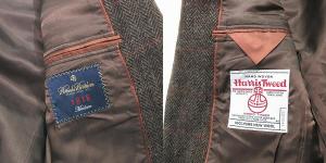 Brooks Brothers × ハリスツイード Harris Tweed テーラード ジャケット ブレザー ヘリンボーン チェック柄 ハンドメイド ウール