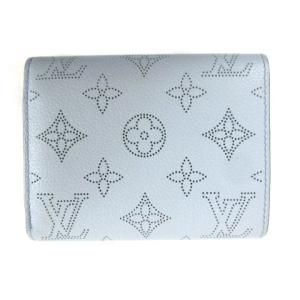 LOUIS VUITTON M67406 モノグラム マヒナ ポルトフォイユ イリス コンパクト ウォレット ブルー