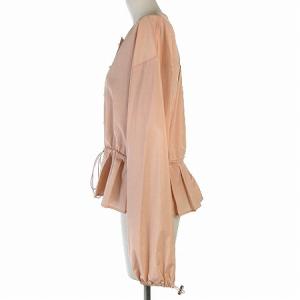 Chesty タグ付き ジャケット ナイロン スナップボタン ペプラム 装飾 ビジュー フェイクパール オーバーサイズ ピンク 1 S位