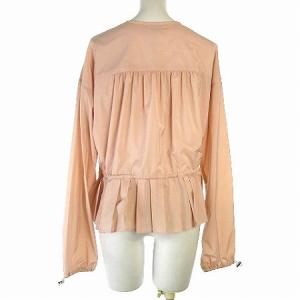 Chesty タグ付き ジャケット ナイロン スナップボタン ペプラム 装飾 ビジュー フェイクパール オーバーサイズ ピンク 1 S位