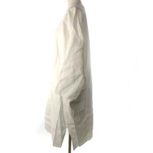 JURGEN LEHL チュニック ワンピース 麻 リネン Vネック 長袖 オフホワイト M