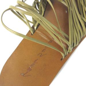 JURGEN LEHL サンダル シューズ フラット レザー ベージュ ブラウン M 24cm