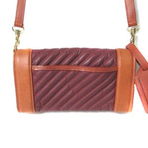 HUNTING WORLD ショルダーバッグ ウォレットショルダー レザー ナイロン クロスボディ オレンジ ボルドー