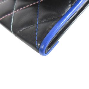 CHANEL 19年製 マトラッセ ココマーク カードケース ブラック