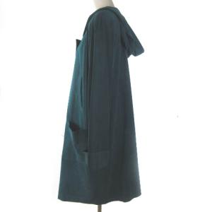 Leilian ジャケット フーデッド コート フェイクスエード 緑 グリーン 13プラス 大きいサイズ