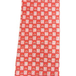 Salvatore Ferragamo ネクタイ 総柄 シルク100％ イタリア製 レッド ピンク