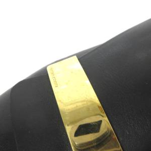 Sergio Rossi Sr1 Running スニーカー レザー イタリア製 ゴールド金具 36 ブラック ホワイト