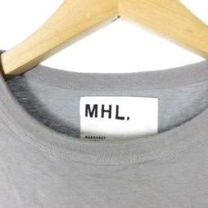 MHL. ロゴ ポケット Tシャツ カットソー 半袖 チャコールグレー M GY99