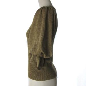 VIVIENNE TAM 近年モデル ニットソー 半袖 フリル ラメ ブロンズ 38