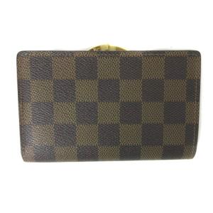 LOUIS VUITTON N61674 ポルトフォイユ・ヴィエノワ ダミエ 財布 ウォレット 二つ折り がま口 ブラウン 茶