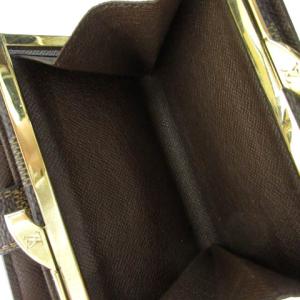 LOUIS VUITTON N61674 ポルトフォイユ・ヴィエノワ ダミエ 財布 ウォレット 二つ折り がま口 ブラウン 茶
