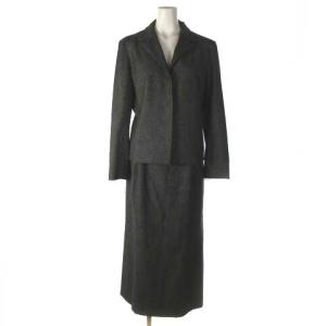 スカート スーツ セットアップ チャコールグレー 40