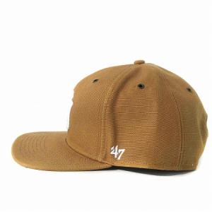 Carhartt × 47Brand コラボ キャップ 帽子 ヤンキース スナップバック フラットバイザー 茶系 ブラウン系 GY99