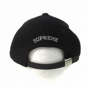 Supreme 22AW BOILED WOOL S LOGO 6-PANEL CAP フラットバイザー ブラック