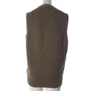 Cruciani ニットベスト カシミヤ100％ ハウンドトゥース 千鳥柄 イタリア製 ブラウン ブルー 46