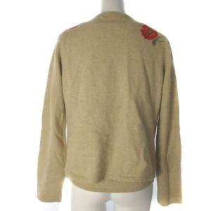 KEITA MARUYAMA アンサンブルニット カーディガン 花柄刺繍 エンブロイダリー アンゴラ混 ベージュ 1