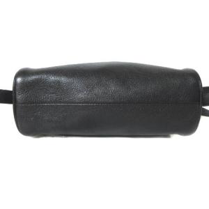 IL BISONTE ショルダーバッグ レザー クロスボディ ラウンドファスナー ブラック 黒